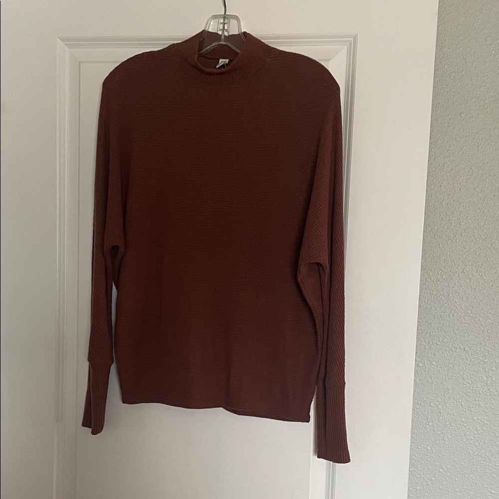 BP Women's Turtleneck Sweater in Warm Brown